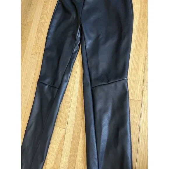 Emerson Fry XS Vegan Leather Leggings Pull On Pants Black women’s - Picture 12 of 16